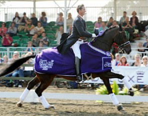 Carl Hester and Liebling II storm to victory :: Photo © Kevin Sparrow