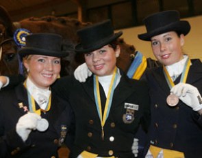 Johanna Due Boje, Sara Henriette Bergstrom Kallstrom and Ida Kristoffersson at the 2009 Swedish Young Rider Championships