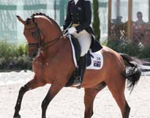 In their campaign for WEG team qualification, Australian Lyndal Oatley and Potifar had to put in a strong ride in the Aachen Grand Prix. The pair scored 65.106%