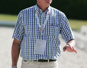 Wolfram Wittig coaching Isabell at the 2010 CDIO Aachen :: Photo © Astrid Appels