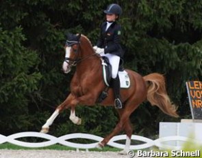 Belgian born Lena Rom on Voyager were not on form in Aachen despite the impressive picture. Maybe next year ride for Belgium to make it onto a pony team for the European Championships, the goal of any pony rider.