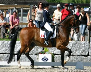 Elisabeth Eversfield Koch wins silver at the 2010 Swiss Dressage Championships