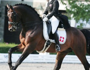 Simone Aeberhard and Riccione at the 2010 European Young Riders Championships :: Photo © Astrid Appels