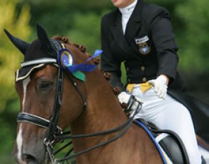 Sara Henriette Bergstrom Kallstrom and Diezel at the 2010 European Young Riders Championships :: Photo © Astrid Appels