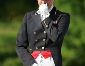 Cathrine Dufour in tears for winning the individual test silver medal