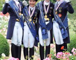 The gold medal winning German junior riders team