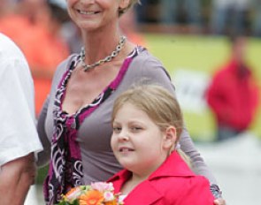 Ann Kathrin Linsenhoff with her daughter Marie.