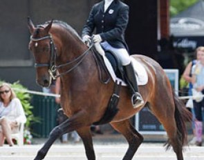 Jamie Pestana and Winzalot at the 2010 U.S. Dressage Championships :: Photo © Sue Stickle