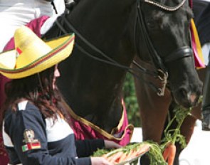 A well earned carrot for winner Fritz San Tino