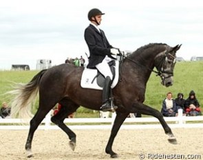 Andreas Helgstrand aboard Tørveslettens Stamina (by Stedinger x Carano) :: Photo © Ridehesten.com