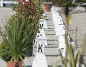 The dressage arena at the 2010 CDIO-PJYR Moorsele :: Photo © Astrid Appels