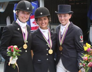 The Junior Gold Medal Winning Team: Monica Houweling, Esmee Ingham, Sylvie Fraser