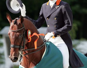 Hans Peter Minderhoud and Ridderkerk win the Prix St Georges at the 2010 CDIO Rotterdam :: Photo © Astrid Appels