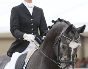 Dina Ellermann and Royal Pokemon at the 2010 World Young Horse Championships :: Photo © Astrid Appels