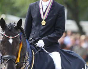 Andreas Helgstrand and the Danish bred UNO Donna Unique won the gold in Verden :: Photo © Astrid Appels