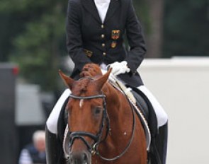 Christin Schütte smiles to the crowds