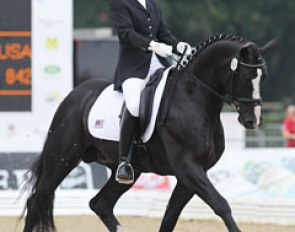 Emily Wagner and Wakeup at the 2010 World Young Horse Championships in Verden :: Photo © Astrid Appels