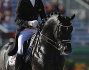 Edward Gal and Totilas are about to start their Grand Prix Special ride which would lead them to their second gold medal at the show