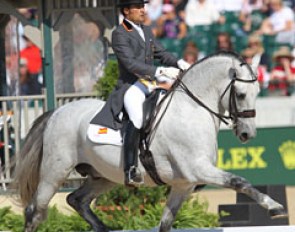 Jose Antonio Garcia Mena's Norte has as much freedom and scope in his front leg as Totilas. The combination really exceeded all expectations and finished 23rd in the Special with 68.000%