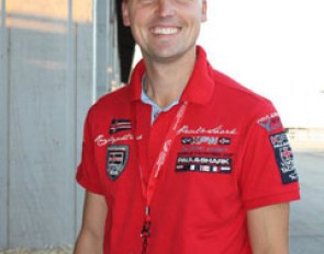 Danish Grand Prix rider Andreas Helgstrand is in Kentucky. This first time in many years he's not part of the Danish team. Four years ago he won silver and bronze at the 2006 World Equestrian Games in Aachen