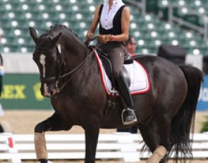 Japanese Yuko Kitai rides with style: great shirt, Louis Vuitton belt!