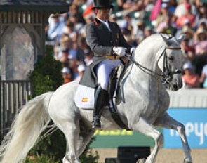 Juan Manuel Munoz Diaz on the brilliant PRE stallion Fuego XII