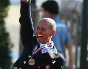 Steffen Peters is over the moon with his bronze medal