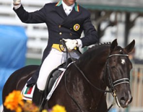 Daniel Pinto and Galopin de la Font are a very experienced combination at Grand Prix level. They were 49th with 65.319% and became the "lowest" scoring Portuguese rider on the team.