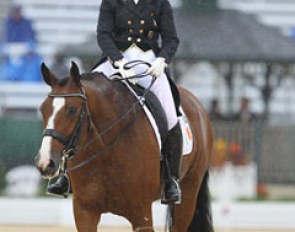 Judy Reynolds rode in the rain on Monday :: Photo © Astrid Appels