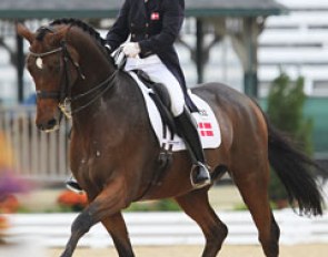 At the CDI Copenhagen she was scoring round 70%, unfortunately at WEG Anne Troensegaard did not get any further then 65.447% for her Grand Prix on the Danish bred Seduc (by Induc)