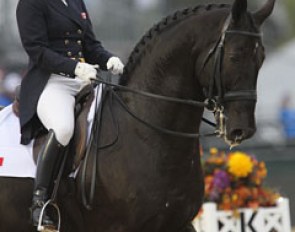 Canadian Victoria Winter rode Neil and Cindy Ishoy's Baden Wurttemberger gelding Proton to 66.681%