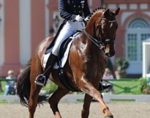 Fabienne Lutkemeier and D'Agostino achieve a world record score in the Young Riders Kur at the 2010 CDI Wiesbaden