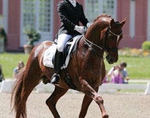 Charlott Maria Schurmann and World of Dreams win the junior riders' classes at the 2010 CDI Wiesbaden :: Photo © Astrid Appels