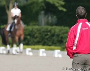 Robert Dover training Shannon Dueck on Ayscha :: Photo © Astrid Appels