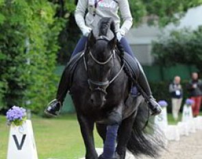 For Jessica Süss it was her first time at Aachen. She absolutely loved the experience and did a great job at small tour level with her crowd-pleaser Zorro, a Friesian stallion