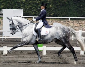 Bernadette Pujals and Heslegards Rolex at the Pan Am trial in Ajuco, Mexico :: Photo © Omar Zayrik