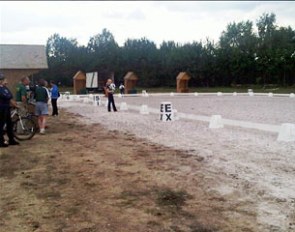 The dressage arena