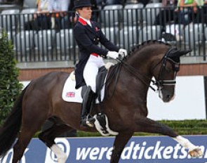 Charlotte Dujardin and Valegro in the Grand Prix Special at the 2011 European Championships. The "old" Special was known for its extended trots on the long side :: Photo © Astrid Appels