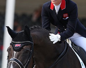 Charlotte Dujardin gives Valegro a big pat