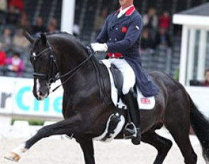 Carl Hester and Uthopia got seven 10s for the extended trot :: Photo © Astrid Appels