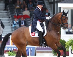 Swiss Marcela Krinke-Susmelj on her talented Danish warmblood Atterupgaards Molberg (by Michellino)