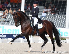 Norwegian born Swedish team rider Rose Mathisen on Bocelli