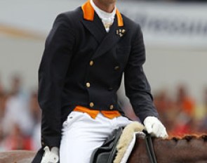Hans Peter Minderhoud was fighting his tears when he left the arena after his final freestyle on Nadine