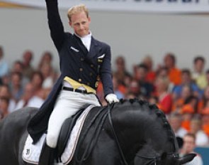 Matthias Rath looks slightly disappointed at the end of his freestyle ride