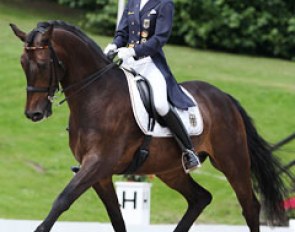 Annabel Frenzen and Cristobal at the 2011 European Young Riders Championships :: Photo © Astrid Appels