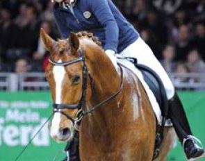 Isabell Werth gives a clinic on riding young horse. Here she is aboard her 6-year old Lezard