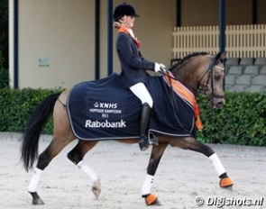 Sanne Vos and Champ of Class win the 2011 Dutch Pony Championships in Ermelo :: Photo © Leanjo de Koster