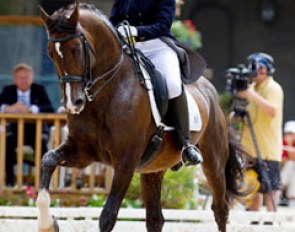 Elizabeth Austin on Olivier at the U.S. Dressage Championships :: Photo © Sue Stickle