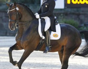 Steffen Peters and Weltino's Magic win the Prix St Georges at the 2011 U.S. Dressage Championships :: Photo © Sue Stickle