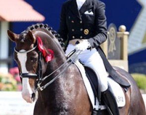 Juliane Brunkhorst on Pferd 24's liver chestnut Wunschtraumer